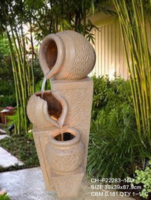 China 39 Inch Pots Polyresin Decorative Water Fountains supplier