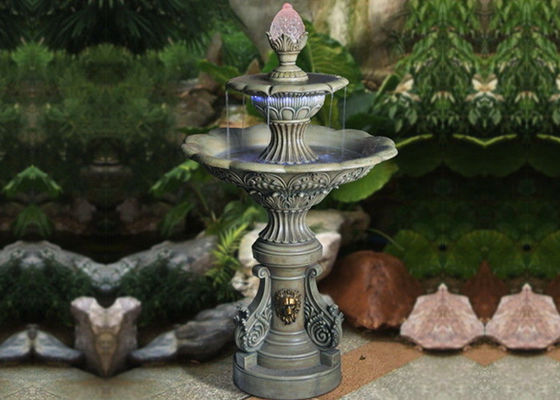 China Two Tiers  Lion  Small Outdoor Water Fountain supplier