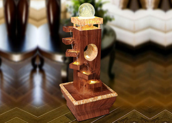 China 29 Inch Step Wood Rattan Effect Water Fountain supplier