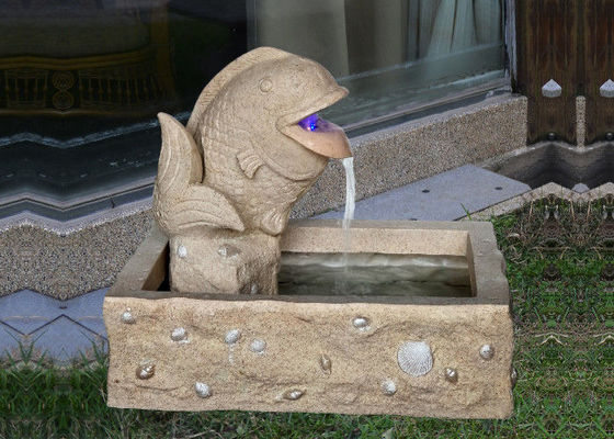 China 23 Inch Fish Sandstone Brick Garden Fountain supplier
