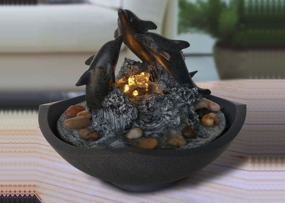 China 9 Inch Three Dolphins Indoor Waterfall Fountain supplier