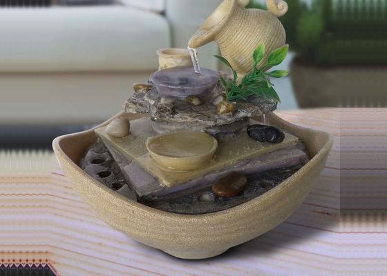 China Tilted Cups Led Light Indoor Water Fountain supplier