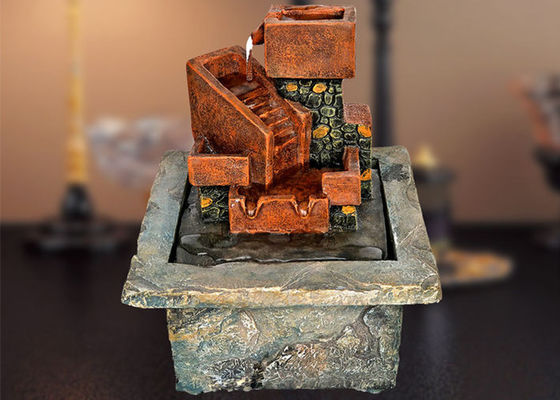 China Polyresin Red Brick  H16.5CM American Style  Fountain Tabletop Small Ornament Office Decor Gift Handicraft Creativity supplier