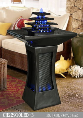 China Indoor Fiberglass H91cm Led Light Water Fountain supplier