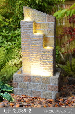 Three Steps Sandstone Brick Garden Fountain supplier