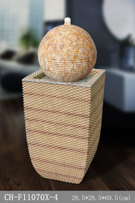 Ellipse Base Wood Rattan Effect Water Fountain supplier