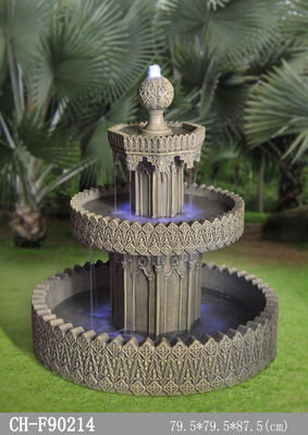 34 Inch Courtyard  Three Tiered Water Fountain supplier