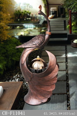103cm Peacock Lighted Animal Outdoor Water Fountains supplier