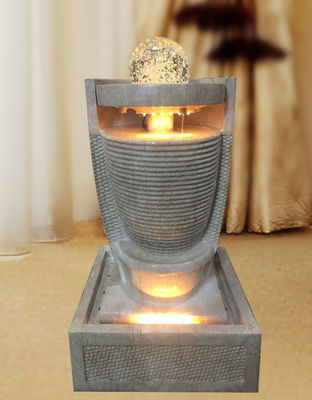 Turning Ball Marble Effect Wood Rattan Garden Fountain supplier