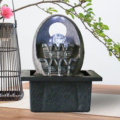 Contemporary Lighted Glass Ball Water Fountain supplier