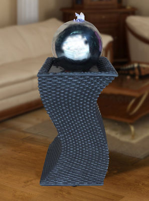 Handwork Polyresin Stainless Steel Ball Water Feature supplier
