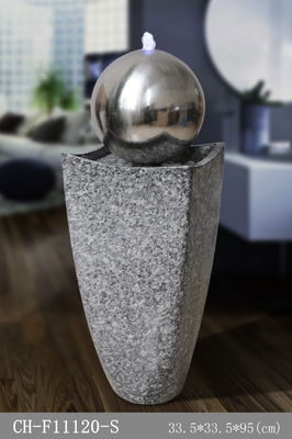 Modern  Waterscape Stainless Steel Ball Water Feature supplier