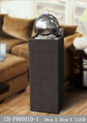 44 Inch Ornament  Stainless Steel Ball Water Feature supplier
