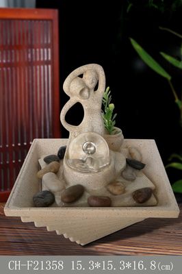 Hand Made Lady  Glass Ball Indoor Waterfall Fountain supplier