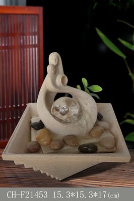 Smooth Couple Indoor Rolling Ball Water Fountain supplier