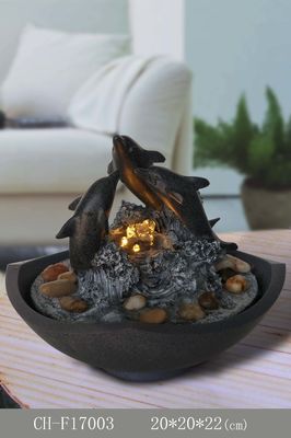 9 Inch Three Dolphins Indoor Waterfall Fountain supplier
