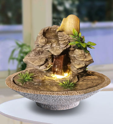 Multi - Color Polyresin Mountain  Indoor Tabletop Fountains supplier
