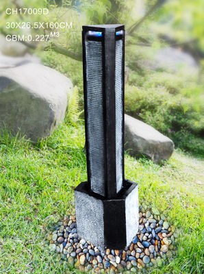 Simple Long Column Cast Stone Water Fountains supplier