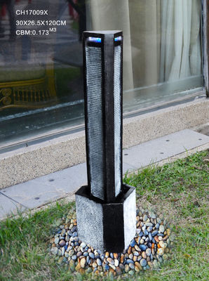 Simple Long Column Cast Stone Water Fountains supplier