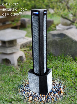 Simple Long Column Cast Stone Water Fountains supplier