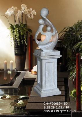 43 Inch Polyresin Couples Cast Stone Water Fountains supplier