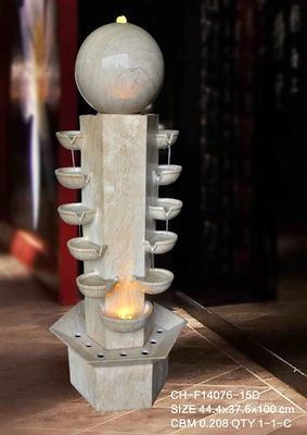 Garden  Marble Effect Wood Rattan Garden Fountain supplier