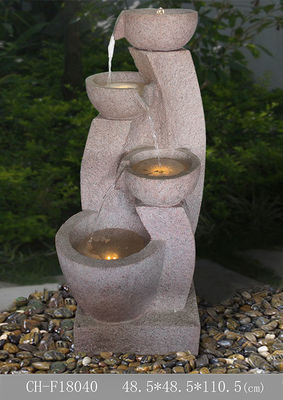 43 Inch Pots Lighted Outdoor Water Fountains supplier