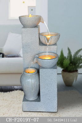 Lighted Classcial Four Pots Sandstone Water Fountain supplier