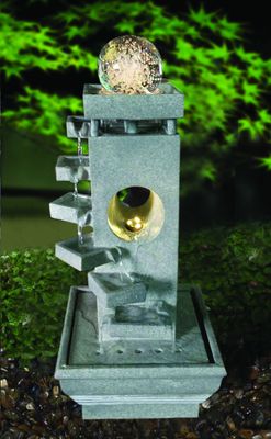 Contemporary  Step Glass Ball Sandstone Water Fountain supplier