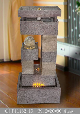 Hotel Decoration Sandstone Glass Ball Water Feature supplier