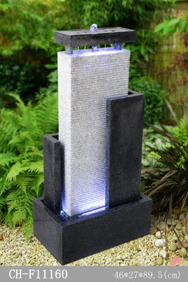 Garden Decor Marble Wood Effect Stone Waterfall Fountain supplier