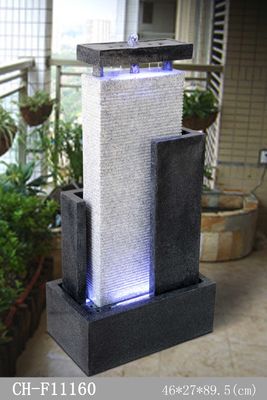 Garden Decor Marble Wood Effect Stone Waterfall Fountain supplier