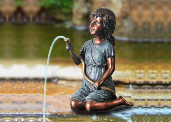 Littele Girl Water Fountain Spitters With Pump supplier