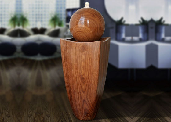 Light Luxury Ellipse Wood Rattan Effect Water Fountain supplier