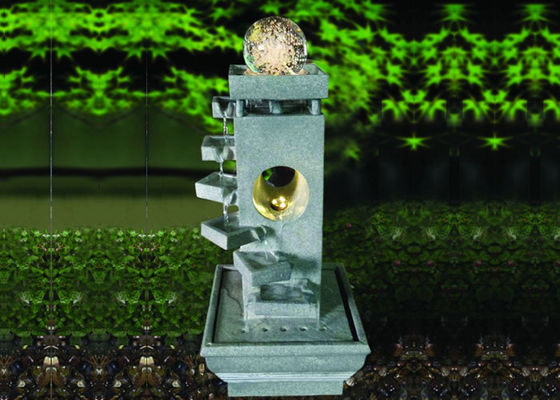 Contemporary  Step Glass Ball Sandstone Water Fountain supplier