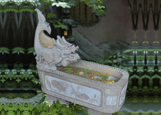 42&quot; Dragon Spits Sandstone Water Fountain supplier