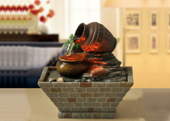 Traditional Pots  Home Interiors Decoration  Tv Cabinet Living Room Tabletop Indoor Water Fountain With LED supplier