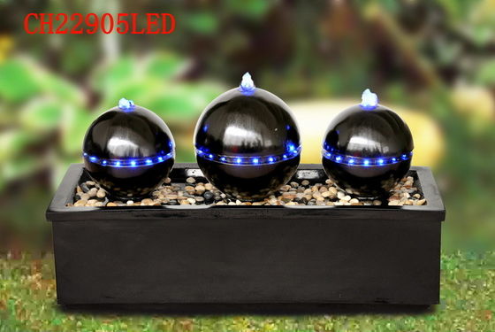 Handmade H48CM Sandstone Sphere Water Feature supplier
