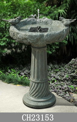 Outdoor H70CM Polyresin Led Light Water Fountain supplier