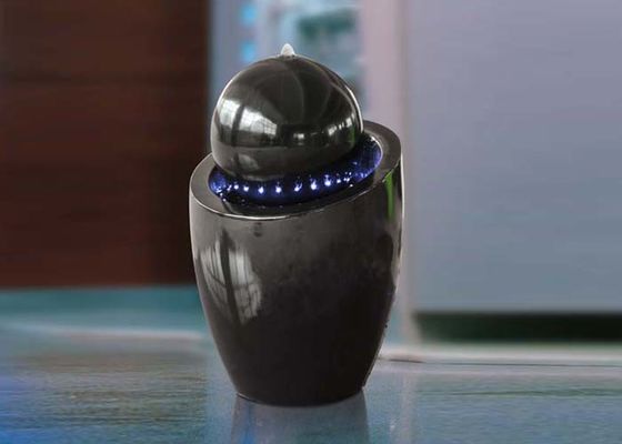 H82cm Inclined Barrel Ball Led Light Water Fountain Marble Effect supplier