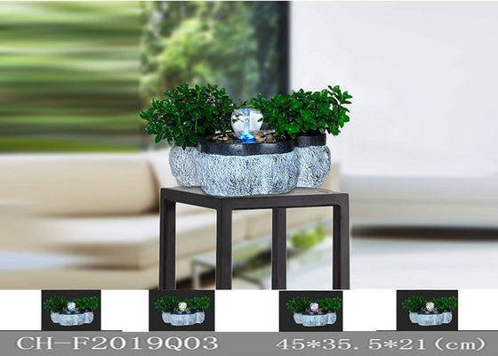 Natural Sandstone Led Pool Fountain With Colouful Lighting supplier