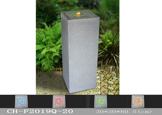 Stone Effect Rectangle Colourful Led Water Fountain Outdoor supplier